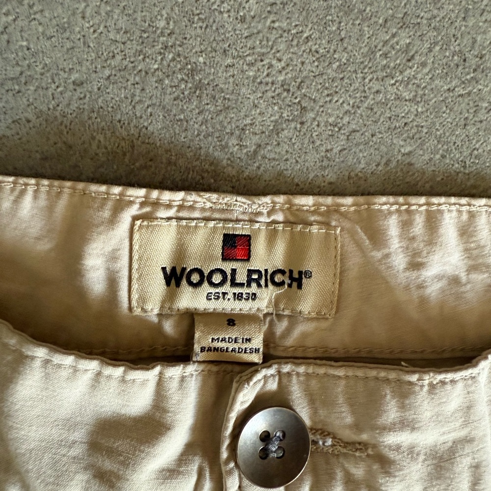 Woolrich Light Tan Cargo Capri Hiking Cotton